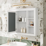 ZUN 35'' x 27.5'' Medicine Cabinet, Wall Mounted Bathroom Storage Cabinet, Modern Bathroom Wall Cabinet WF322917AAK