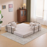 Floor,Compression Sofa,Convertible Floor Sofa Bed-with Pillow Back Support Armrest,Comfy Futon W3723P345007