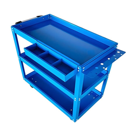 Upgrade 3-Tier Rolling Tool Cart with Lockable Wheels, Heavy Duty Steel Utility Cart, Kitchen Cart 04836174