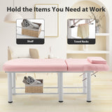 ZUN Professioanl Massage Table , Backrest Adjustable, Removable Headrest, Bottom Shelf Storage , Memory W1422P230508