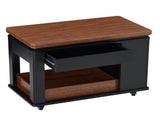 27.6'' Modern Multi-Function Coffee Table/Side Table with Foldable Top & Casters, Multi-tier N735P328521B