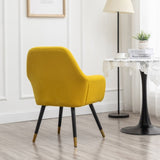 ZUN Tuchico Contemporary Velvet Upholstered Accent Chair, Yellow T2574P164265