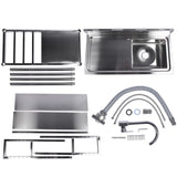 39.4in Stainless Steel Utility Right Sink, Single Bowl Sink for Kitchen, Garage, Right Sink Left 66647877