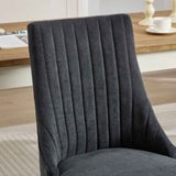 Rayon Cloth Flocking Linen Dining Chairs Channel Kitchen Dinner Chair Comfy Fabric Upholstered W1143P233646
