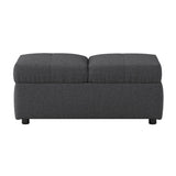 Gray Color Stylish 1pc Storage Ottoman Convertible Chair Foam Cushioned Fabric Upholstered Solid B01166425