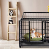 ZUN Dog Crate Dog Cage Dog Kennel for Large Dogs, Heavy Duty 36 in Pet Playpen for Training Indoor 25996748