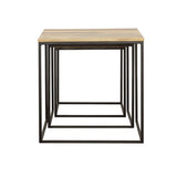 Natural and Black 3-piece Nesting Table B062P153608