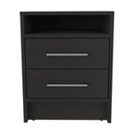 ZUN Eter Nightstand , End Table, Side Table Superior Top, Two Drawers -Black B20091863