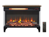 24 inch three sided glass electric fireplace with feet W1769P264255