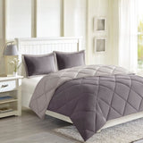 King 3M Scotchgard Diamond Quilting Reversible Down Alternative Comforter Set B03598993