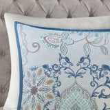 Full/Queen 3 Piece Cotton Floral Printed Reversible Duvet Cover Set B035129161