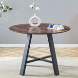 Modern minimalist round dining table and coffee table. 42 Inch Diameter MDF Table Top, Deep Wood W1151P230575