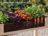 Raised Garden Bed - Cedar Planter with Non-Woven Liner, Bottom Drainage,-Inch Height, 34 x 18 x 99226865