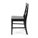 ZUN Roshan Farmhouse Acacia Wood Dining Chairs, Black 62888.00BLK