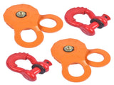 2Pcs Pack Snatch Block Towing Pulley w/ Shackle Heavy Duty Offroad Recovery Winch 10550946