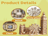 3D Wooden Puzzle Big Ben Model Kits Desktop Clock DIY Building Blocks Creative Gift Home Decor for 49045501