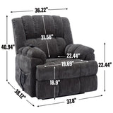 Dual Motor Heat Massage Infinite Position Up to 350 LBS Electric Power Lift Recliners with 79061732