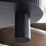 42.52 Inch Modern Wooden Handcraft Drum Coffee Table Irregular Shaped Coffee Table for Living W2582P213393