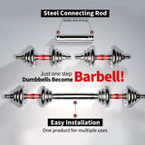 Adjustable Dumbbell Set Home Gym Cast Iron Barbell Sets with Carry Box 44lbs Office Bedroom Workout T3060P287682