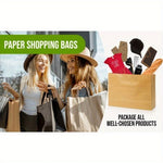 ZUN Paper Bags With Handles, 50 Pcs Kraft Paper Bags 13x4.3x11 Inches Brown Bulk, Large Recycled Paper 69943882