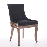 A&A Furniture,Ultra Side Dining Chair, Thickened fabric chairs with neutrally toned solid wood legs, W1143P209903