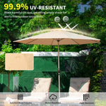 ZUN 10FT Patio Umbrella, Outdoor Table Umbrella with Push Button Tilt and Crank, UV Protection W1859P195942