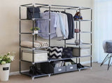 69" Portable Clothes Closet Wardrobe Storage Organizer with Non-Woven Fabric Quick and Easy to 65486617