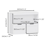 Toy Organizer with Drawers & Shelves for Playroom, 31.5" W x 24.2" H White 40012019