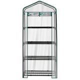 4 Tier Mini Greenhouse with PVC Cover & Roll-Up Zipper Door, Portable Waterproof Greenhouse for 31843627