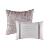 5 Piece Crinkle Velvet Comforter Set Blush King/Cal King B035P148352