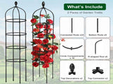 2 Packs Garden Obelisk Trellis 5.9FT Plants Tower for Climbing Plants Flower Vegetable Vine Support 84045793