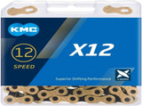 KMC X12 Chain 12-Speed 126 Links, Missing Link Included TI Gold/Black 21837711