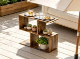 Narrow Side Table with Storage Shelves, 19.7" W x 7.7" D x 22.8" H 79119000