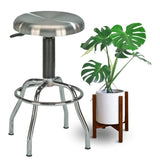 ZUN Stainless Steel Adjustable Work Stool Set of 1 B091119911