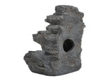 5-Tiered Concrete Tall Slim Fountain, 23.85"H LED-Lit Column, Space-Saving Modern Outdoor Accent, N765P324556G