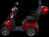 HS4W-A1R-N Heavy Duty 4 Wheel Mobility Scooters, Red Color W3787P445982