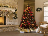 7.5 FT Artificial Christmas Tree with DIY 350 Warm White LED Lights, Hinged Xmas Pine Tree with Tree 47530637