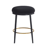 24.75'' Modern Counter Stools Set of 2,Black Counter Stools with iron Frame,Sponge N780P189729B