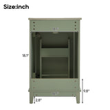 20 Inch Modern Small Bathroom Vanity Cabinet With Ceramic Basin- 20*14.5*33.3 Inches,Ample N729P170386F