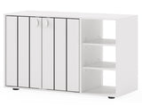 Adjustable Shelf Shoe Cabinet, 2-Door Enclosed 3-Tier Open Storage Organizer for Entryway-White 34855833