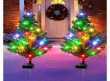Solar Christmas Tree Outdoor Decor, Waterproof Solar Xmas Decorations Garden Stake Lights, 97560941