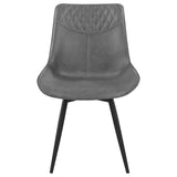Grey Tufted Swivel Side Chair B062P153691
