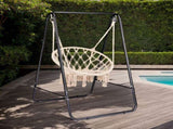 Outdoor Hammock Chair Stand Only, Swing Stand with 2 Hooks, Max Load 600lbs, Fits Most Hanging 12336522