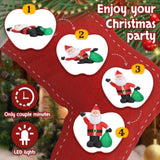 6 FT Lighted Christmas Inflatable Decoration, Inflatable Santa Claus with Large Gift Bag, Funny Blow 64475138