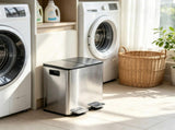 2 x 5 Gallon Stainless Steel Trash Can, Soft-Close Lid with Stay-Open Mode, Foot Pedal & Inner 99091147