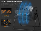 Outdoor Compost Tumbler Dual Chamber, Outdoor Tumbling Composter Dual Rotating Batch Compost Bin, 42 90921174
