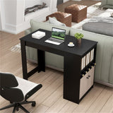 48 inch black kitchen bar table with storage cabinet and wine rack 54512743