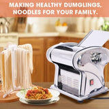 Electric Pasta Maker Noodle Maker Pasta Making Machine Dough Roller Cutter Thickness Adjustable W46564542
