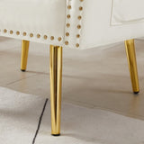 OFF WHITE velvet armchair with metal legs W58861172