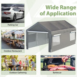10x20 Heavy Duty Steel Canopy Tent with Roll-up Ventilated Windows, Garage Carport with Removable 83559031